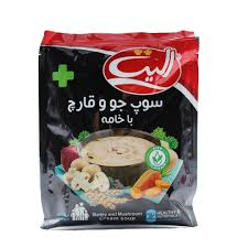 سوپ جو و قارچ با خامه الیت پلاس